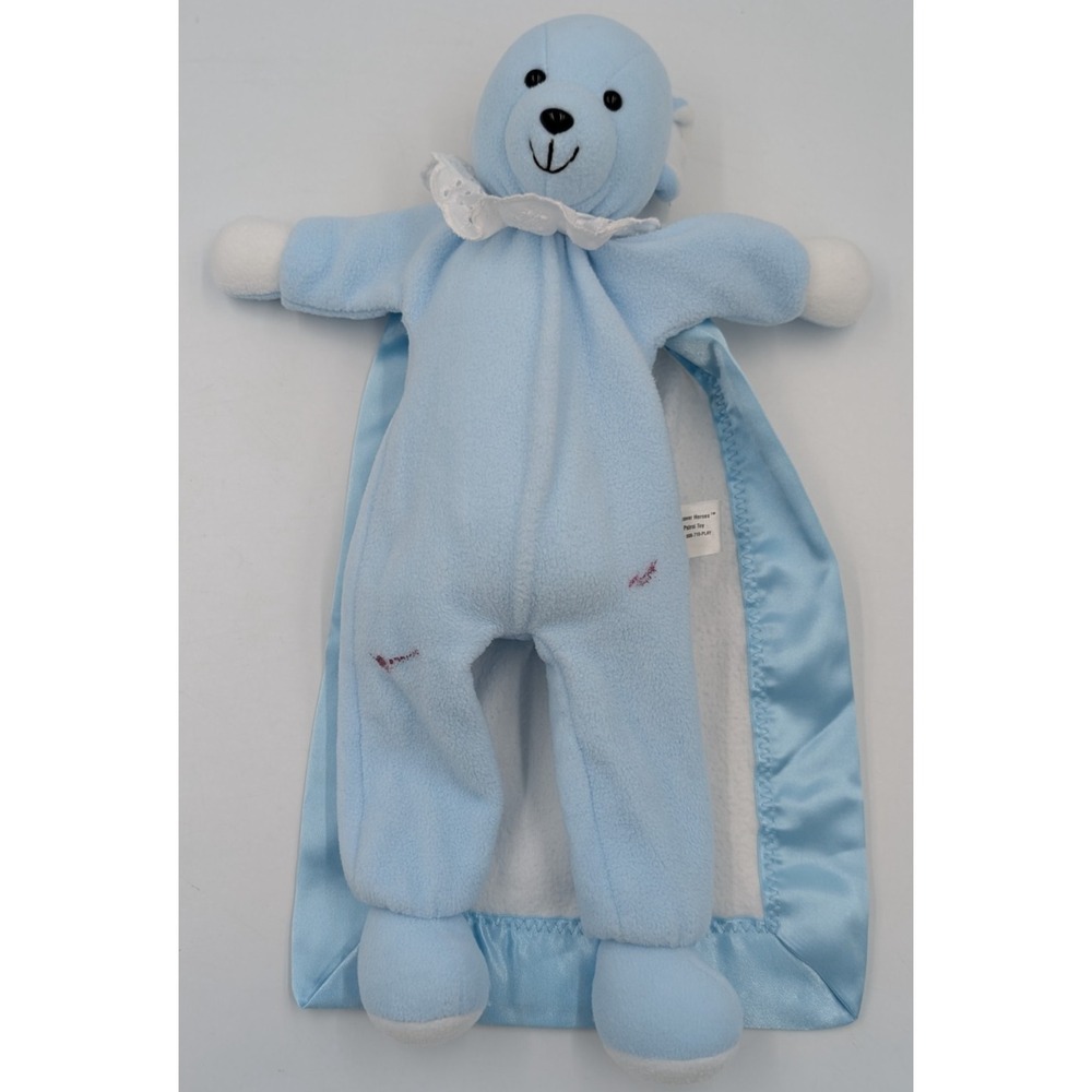 Vintage Undercover Heroes Lovey Teddy Bear Plush Play Patrol Baby Blanket Blue